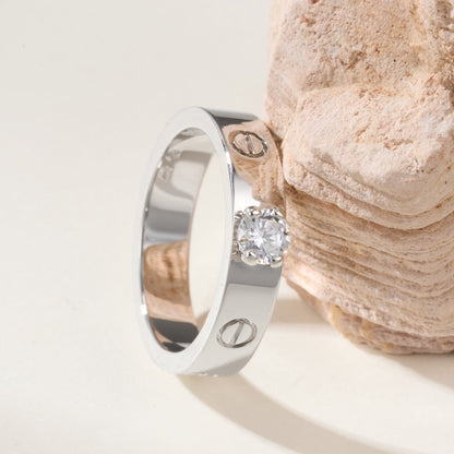 [LUXE] LOVE RING 3.6MM 1 BIG DIAMOND