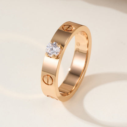 [LUXE] LOVE RING 3.6MM 1 BIG DIAMOND