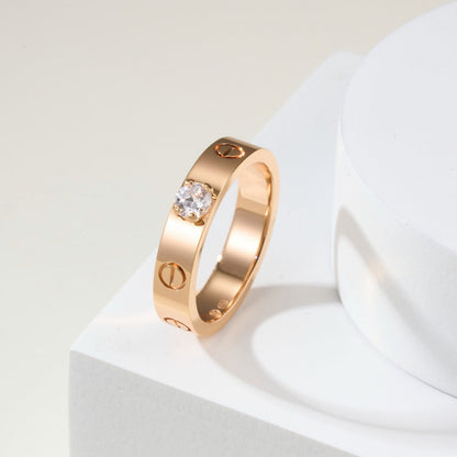 [LUXE] LOVE RING 3.6MM 1 BIG DIAMOND
