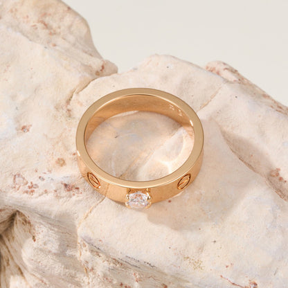 [LUXE] LOVE RING 3.6MM 1 BIG DIAMOND