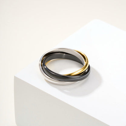 [LUXE] TRINITY 3.2MM RING BLACK CERAMIC