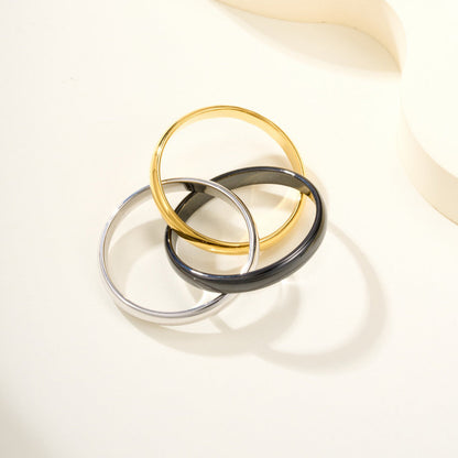 [LUXE] TRINITY 3.2MM RING BLACK CERAMIC