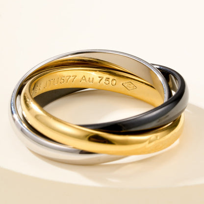 [LUXE] TRINITY 3.2MM RING BLACK CERAMIC