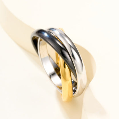 [LUXE] TRINITY 3.2MM RING BLACK CERAMIC