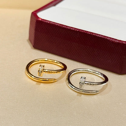 [LUXE] JUSTE 1.8MM HALF DIAMOND RING
