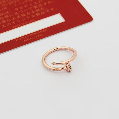 [LUXE] JUSTE 1.8MM HALF DIAMOND RING