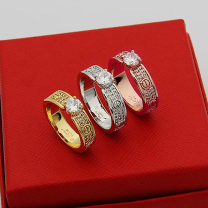 [LUXE] LOVE RING 3.6MM 1 BIG DIAMOND FULL DIAMOND
