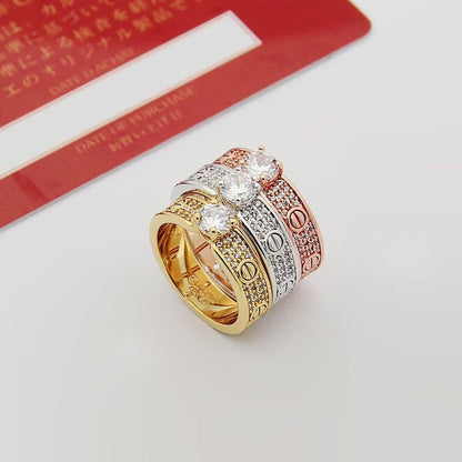 [LUXE] LOVE RING 3.6MM 1 BIG DIAMOND FULL DIAMOND