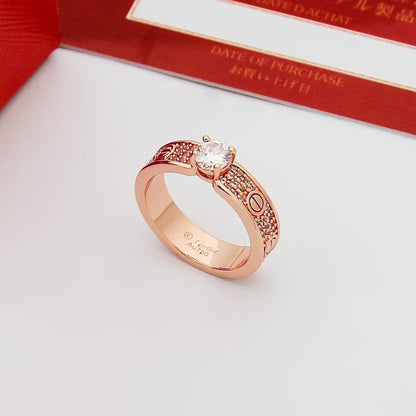 [LUXE] LOVE RING 3.6MM 1 BIG DIAMOND FULL DIAMOND
