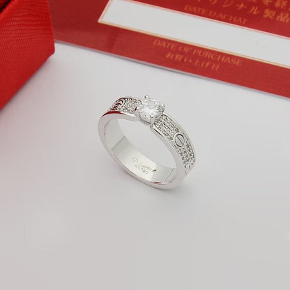 [LUXE] LOVE RING 3.6MM 1 BIG DIAMOND FULL DIAMOND