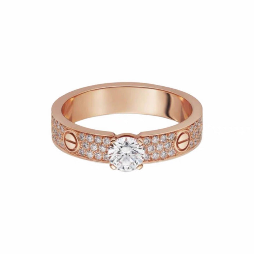 [LUXE] LOVE RING 3.6MM 1 BIG DIAMOND FULL DIAMOND