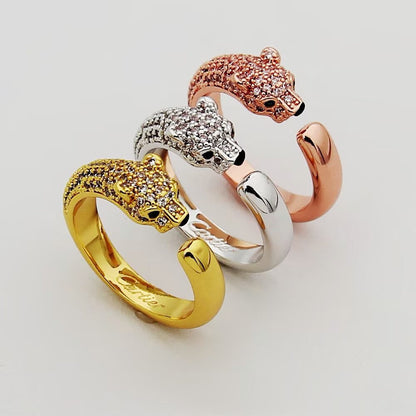 [LUXE] PANTHERE HALF DIAMOND SMALL RING