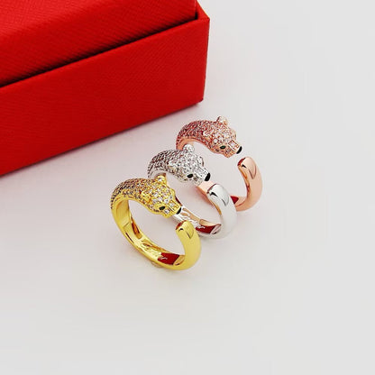 [LUXE] PANTHERE HALF DIAMOND SMALL RING