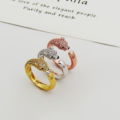 [LUXE] PANTHERE HALF DIAMOND SMALL RING