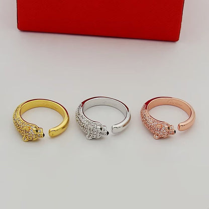 [LUXE] PANTHERE HALF DIAMOND SMALL RING