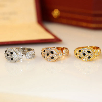 [LUXE] PANTHERE SPOTTED FULL DIAMOND MEDIUM RING