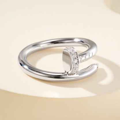 [LUXE] JUSTE RING 2.6MM HALF DIAMOND