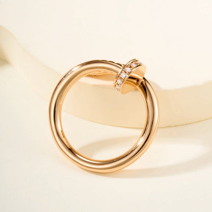 [LUXE] JUSTE RING 2.6MM HALF DIAMOND