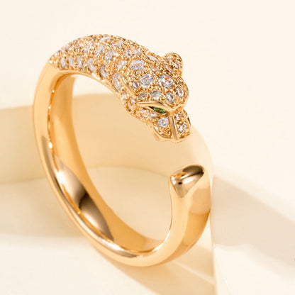 [LUXE] PANTHERE HALF DIAMOND SMALL RING
