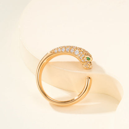 [LUXE] PANTHERE HALF DIAMOND SMALL RING