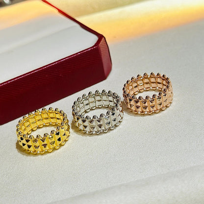[LUXE] CLASH 9.2MM DOUBLE ROW RING