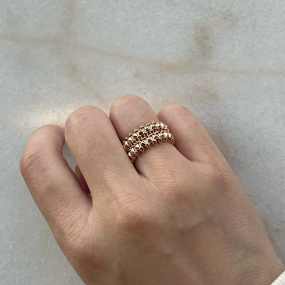 [LUXE] CLASH 9.2MM DOUBLE ROW RING