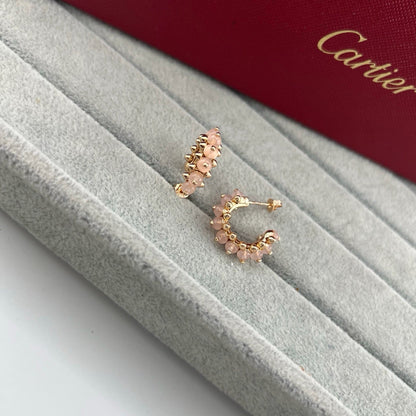 [LUXE] CLASH 7.9MM AGATE CHALCEDONY EARRINGS