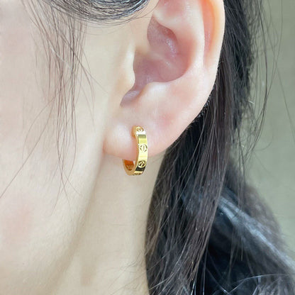 [LUXE] LOVE EARRINGS 2.65 MM NO DIAMOND SMALL