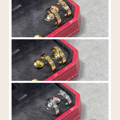 [LUXE] LOVE EARRINGS 2.65 MM NO DIAMOND SMALL