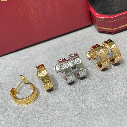 [LUXE] LOVE EARRINGS 5.7MM 2 DIAMONDS