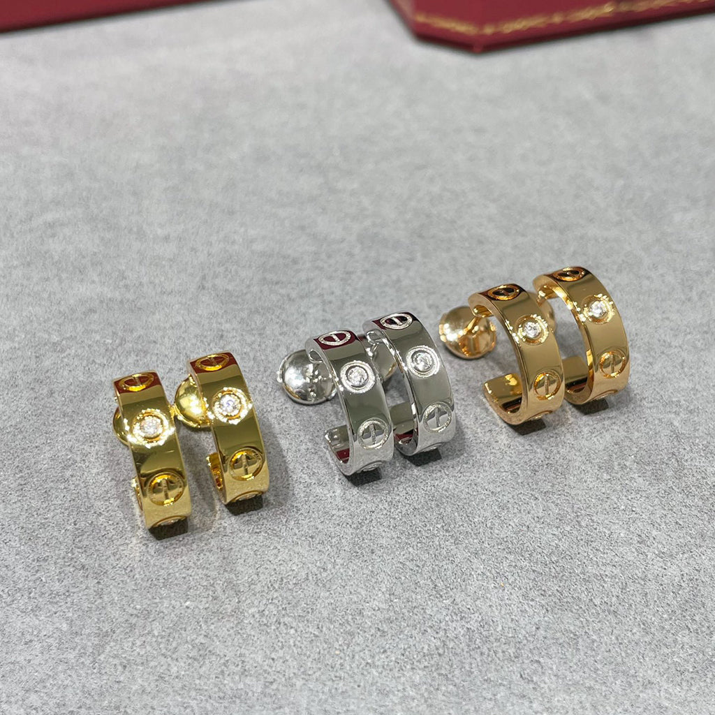 [LUXE] LOVE EARRINGS 5.7MM 2 DIAMONDS