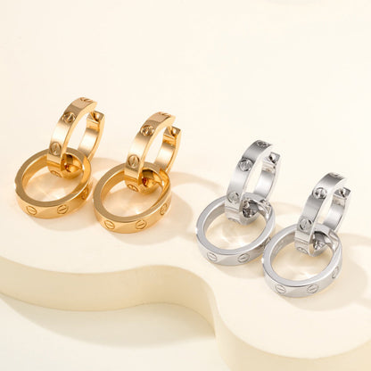 [LUXE] LOVE 3.3MM DANGLE EARRINGS