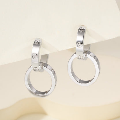 [LUXE] LOVE 3.3MM DANGLE EARRINGS