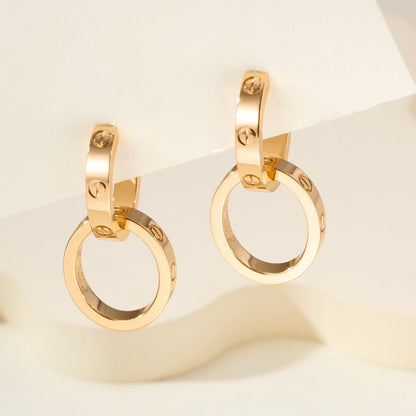 [LUXE] LOVE 3.3MM DANGLE EARRINGS