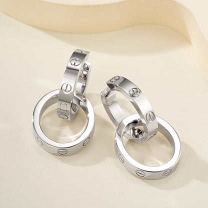 [LUXE] LOVE 3.3MM DANGLE EARRINGS