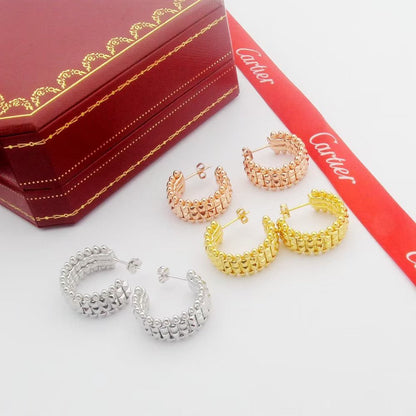 [LUXE] CLASH 9.2MM DOUBLE ROW EARRINGS