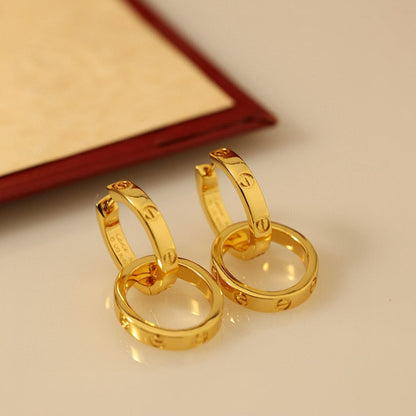 [LUXE] LOVE 3.3MM DANGLE EARRINGS