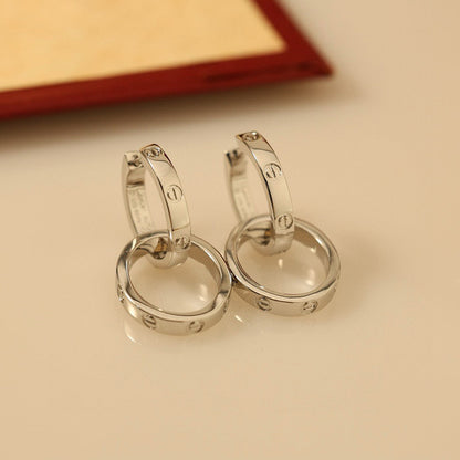 [LUXE] LOVE 3.3MM DANGLE EARRINGS