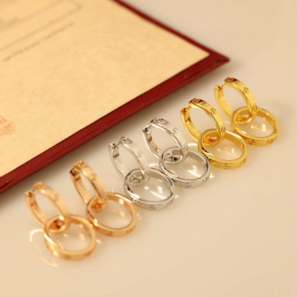 [LUXE] LOVE 3.3MM DANGLE EARRINGS