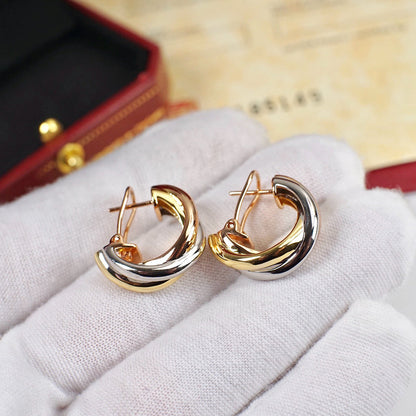 [LUXE] TRINITY ON DIAMOND CLASSIC EARRINGS