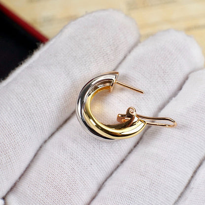 [LUXE] TRINITY ON DIAMOND CLASSIC EARRINGS