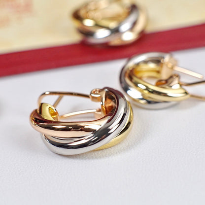 [LUXE] TRINITY ON DIAMOND CLASSIC EARRINGS