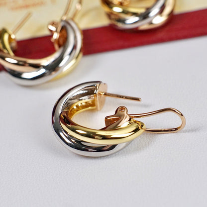[LUXE] TRINITY ON DIAMOND CLASSIC EARRINGS