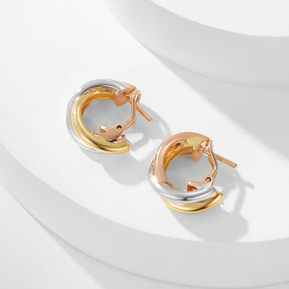 [LUXE] TRINITY ON DIAMOND CLASSIC EARRINGS