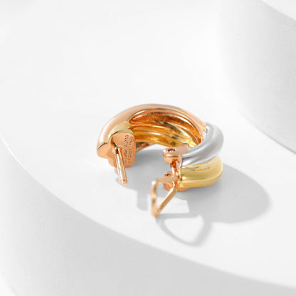 [LUXE] TRINITY ON DIAMOND CLASSIC EARRINGS