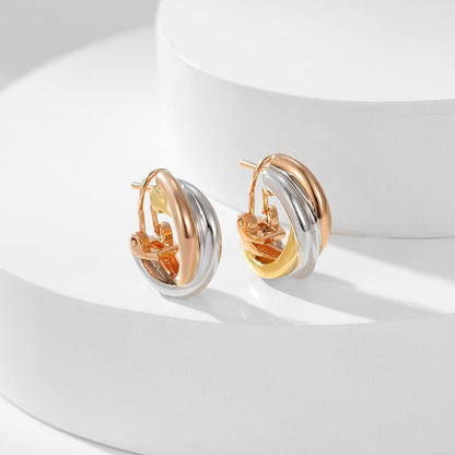 [LUXE] TRINITY ON DIAMOND CLASSIC EARRINGS