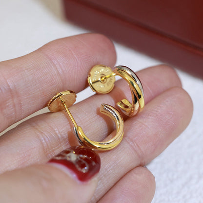 [LUXE] TRINITY ON DIAMOND MINI EARRINGS