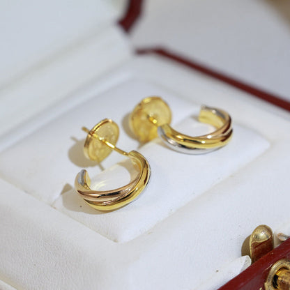 [LUXE] TRINITY ON DIAMOND MINI EARRINGS