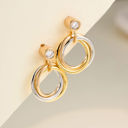 [LUXE] TRINITY ON DIAMOND  EARRINGS