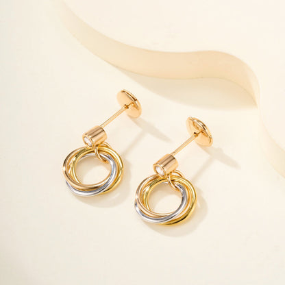 [LUXE] TRINITY ON DIAMOND  EARRINGS